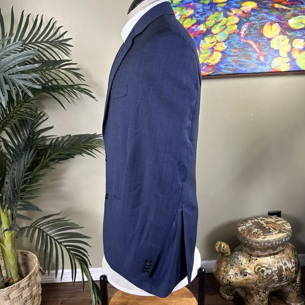Michael Kors Men 42L sport coat blazer Wool Tone/Tone Glenn Plaid